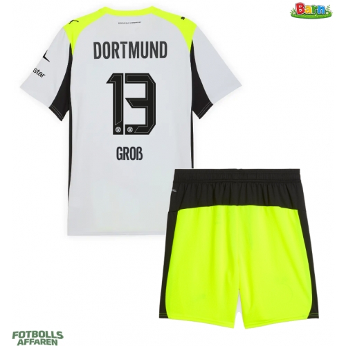 Borussia Dortmund Pascal Gross #13 Bortaställ Barn 2025-26 Kortärmad (+ Korta byxor)